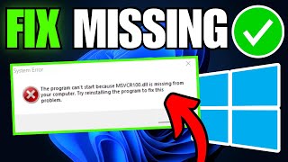 How To Fix Missing MSVCR100dll File on Windows 1011 [upl. by Adara]