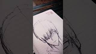 Quick sketch ✨️ sung jin woo howtodraw sololeveling sungjinwoo trending shorts animeart anime [upl. by Korney]