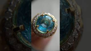 Natural Blue Topaz Swiss quotElectricquot Brazil  Ring Perak 925 Handmade bluetopaz bluetopazswiss [upl. by Yv]