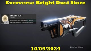 Destiny 2 The Final Shape  Eververse Bright Dust Store 10 September 2024 [upl. by Athalia]