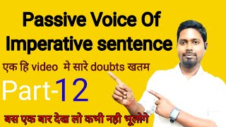 Passive voice with imperative sentence  krishnaenglishcottageliveclass [upl. by Ahsinak]