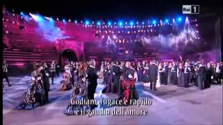 Brindisi  Andrea Bocelli amp Lana Kos [upl. by Tyree]