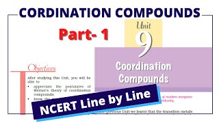 Coordination Compounds Class 12 Werners Theory  Part 1  class12NCERTchemistry [upl. by Lesak]