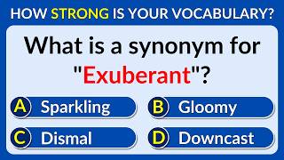 How Strong Is Your Vocabulary Can You Score 3030 99 Cannot Synonym Quiz challenge 12 [upl. by Aicilec166]