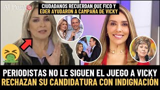 ¡Vicky Dávila en RIDÍCULO Periodistas no le siguen su juego y rechazan su candidatura presidencial [upl. by Cohleen]