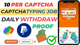 Captcha Typing Job In Mobile  Captcha Master Earn Money App Payment Proof  Work From Home Jobs [upl. by Jobe]