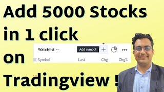 Add 5000 Stocks in 1 click in Tradingview  tradingview how add watchlist Options Trading Classes [upl. by O'Donnell]