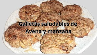 🍪 DELICIOSAS GALLETAS SALUDABLES DE AVENA Y MANZANA🍎 [upl. by Eladnwahs]