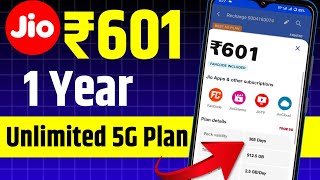 1 Year Unlimited Jio 5G  ₹ 601 Plan Launched [upl. by Adok578]