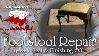 Antique Queen Anne style Foot Stool Repair part 4 [upl. by Sinned200]