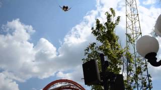 Extreme Rides Slingshot at Carowinds Funtime 2015 [upl. by Lindy]