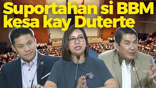 Mga kongresista pumanig kay PBBM sa komento ni FPRRD na naglalakwatsa lang siya [upl. by Yllitnahc360]