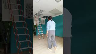 Noble telescopic stairs loft telescopic stairs multifunctional folding ladder invisible stair [upl. by Asiled536]