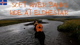 Soft river banks ride at Eldhestar in Iceland 4k [upl. by Eudoca]