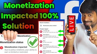 Due To Policy Violation  Monetization Policy Violation  Facebook Violation 100 Solution 😱 [upl. by Ashlin]