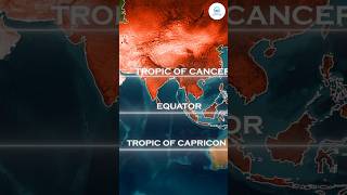 Equator Tropic of cancer and Tropic of Capricorn  shorts [upl. by Annaid]