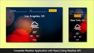 Complete Weather app Using React  Weather API [upl. by Lluj168]