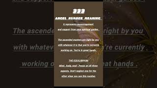 333 Angel number meaning divine angelnumber universe love health careerreading [upl. by Valenka]