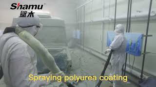 Spray Polyurea Coating on Truck Bodyturck bed liner polyurea coating material100 pure polyurea [upl. by Pillihp]