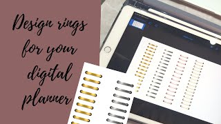 How to Create Realistic Digital Planner Rings in Procreate [upl. by Anelav]