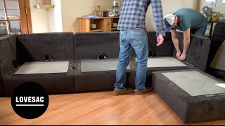 Lovesac Modular Furniture Assembly Tips Tricks amp REVIEW [upl. by Rie]