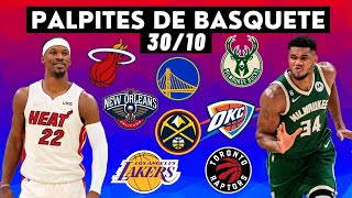 PALPITES DE BASQUETE PARA HOJE SEGUNDA FEIRA 30 10  NBA PALPITES HOJE  APOSTAS ESPORTIVAS [upl. by Eentroc]