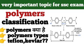 polymers and its classification chemistry lecture for ssc cglmtschslcpo rrb ntpchssc [upl. by Epilef]