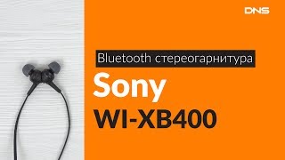 Распаковка Bluetooth стереогарнитуры Sony WIXB400  Unboxing Sony WIXB400 [upl. by Ybbed]