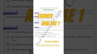 Examen danalyse 1 Modèle 4 [upl. by Harsho]