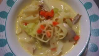 HOW TO COOK PINOY CREAMY CHICKEN SOPAS  USING ROTELLE PASTA [upl. by Floris]