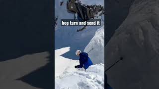 How to Ski Corbet’s Couloir at Jackson Hole  THE EASY WAY jacksonhole kingsandqueens corbets [upl. by Aikahs]