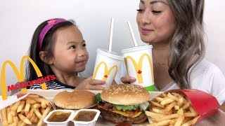 McDonalds Quarter Pounder BLT amp Cheeseburger  Mukbang  NE Lets Eat [upl. by Linea]