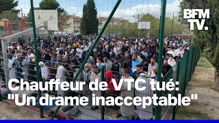 Trafic de drogue lhommage au chauffeur de VTC tué à Marseille [upl. by Ariew325]