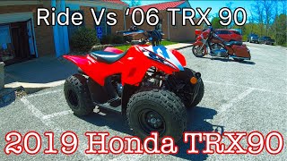 2019 Honda TRX90 Ride  Walkaround Vs 06 TRX90 [upl. by Breena]