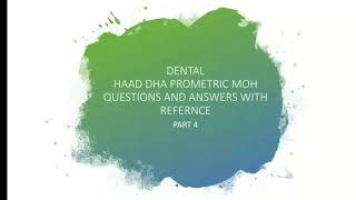 HAAD exam  part 4 Dental prometric dha and moh question and answer haaddentalexam dentistexam [upl. by Accber]