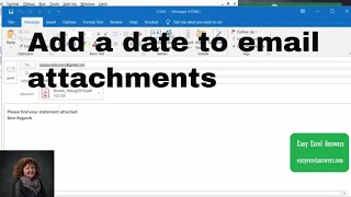 Add a date to email attachments sent from Excel [upl. by Nuhsar]