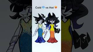 Miss Circle vs Miss Bloomie Hot 🥵 vs 🥶 Cold fashion drawing fanart [upl. by Lavro]