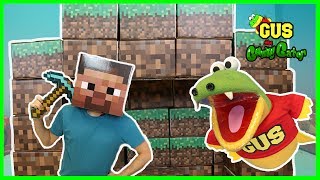 Minecraft In Real Life Steve Enderman Creeper and Gus the Gummy Gator [upl. by Slemmer637]