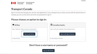 Signin process on the Transportation Security Services TSS platform using GCKey [upl. by Harrad]