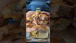 4 patties 4 cheese slices Ultimate BURGER😋🍔 asmr food mukbang [upl. by Dolley]