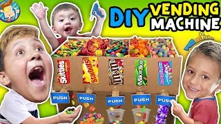 DIY Cardboard Dispenser Vending Machine FUNnel Vlog Fam [upl. by Uriel]