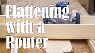 Flattening Boards with a Router Sled [upl. by Arebma155]