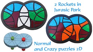 2 Rockets in Jurasic Park a normal and a crazy or duplex 2D puzzles [upl. by Aicilram]