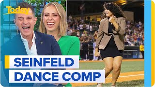 Seinfelds iconic Elaine dancing contest champion crowned  Today Show Australia [upl. by Cherilyn]