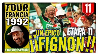 🤓 11 Otra épica batalla de LAURENT FIGNON Etapa 11 TOUR DE FRANCIA 1992 EstrasburgoMulhouse [upl. by Turne804]