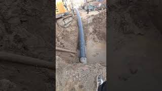 How to laying water pipe under driveway [upl. by Zilevi974]