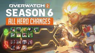 Overwatch 2  EVERY HERO CHANGE for Season 6 Invasion [upl. by Keyte74]