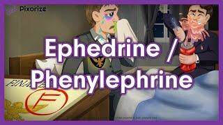 Ephedrine  Phenylephrine Mnemonic for Nursing Pharmacology NCLEX [upl. by Pompea]