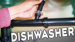 Add A Dishwasher Drain Connection To An Existing Sink Drain [upl. by Anahpets]