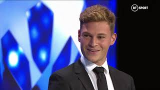 quotYoshua is not OKquot 😂 Joshua Kimmich wins the 201920 UEFA Mens Defender of the Year award [upl. by Drarej229]